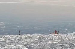 Five stranded skaters rescued from drifting ice sheet in Vermont