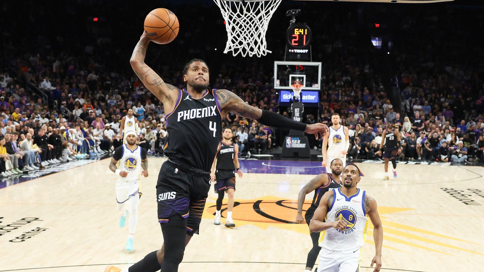 Jalen Green’s 36 points guides Suns past Warriors to clinch No. 8 seed in West