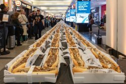 Philadelphia airport assembles world’s longest line of cheesesteaks