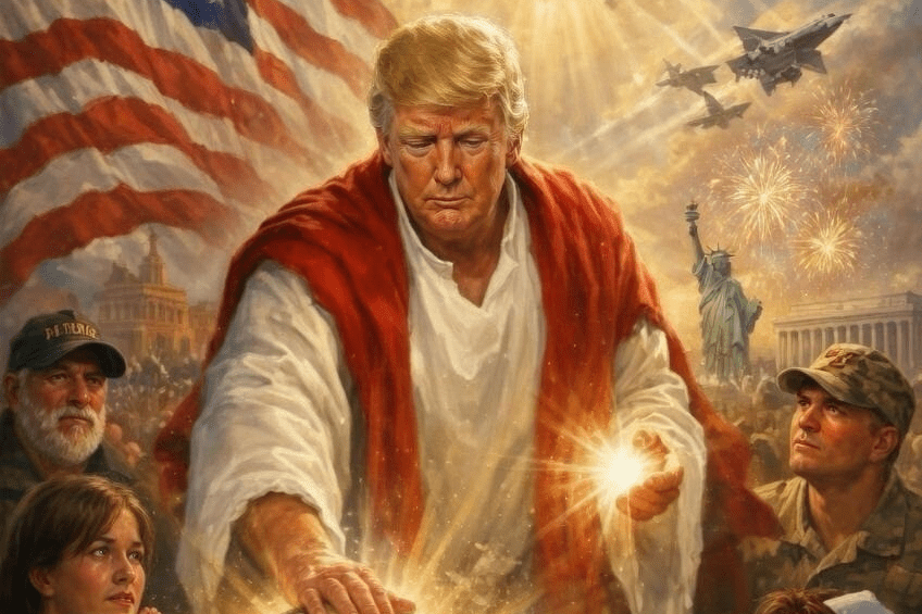 Trump Deletes Post With Image Depicting Himself as Jesus After Backlash