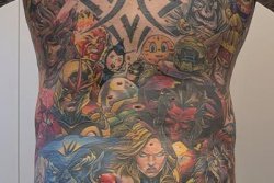 Marvel fan gets 63 comic book characters tattooed on his body