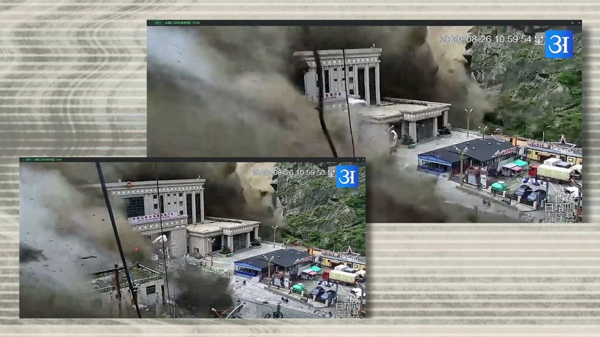 CCTV footage shows deadly flood destroying Nepal-China border crossing