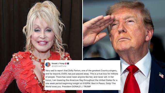 Donald Trump Pays Tribute To Dolly Parton, Says He’s Lowering U.S. Flags To Honor Entertainer