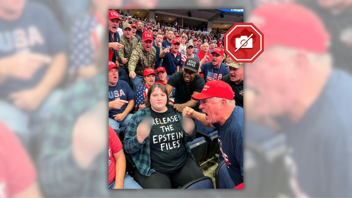 Does image show protester removed from crowd at Trump rally in Ohio? Don’t be fooled