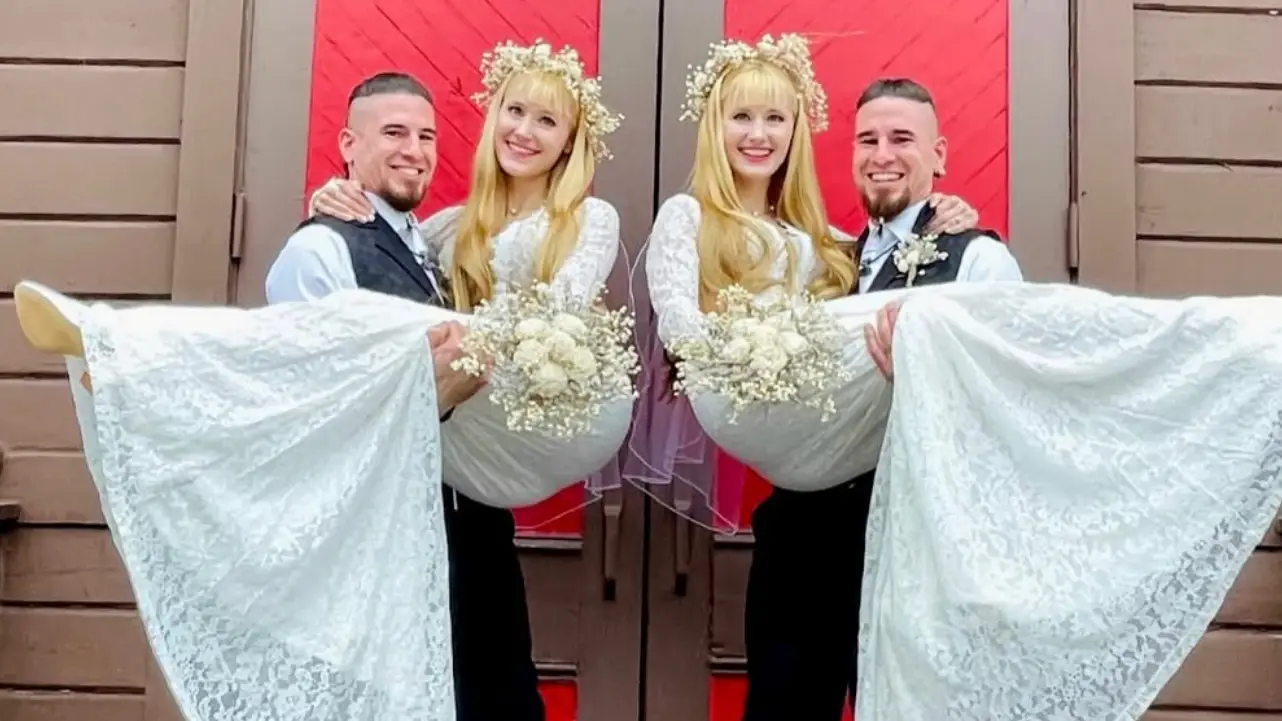 Identical twin sisters married identical twin brothers but kept it secret for four years