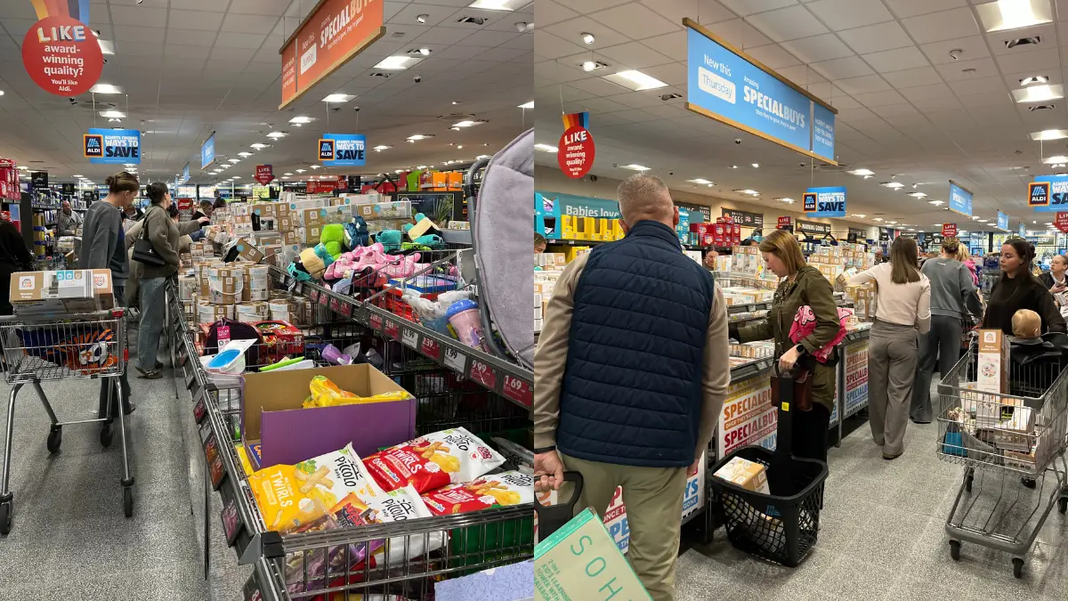 Queue chaos at Aldi over wooden toy event as outraged shoppers moan at eBay resellers