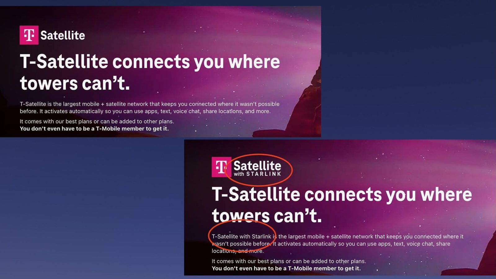 T-Mobile Quietly Drops Starlink Name From Its T-Satellite Website